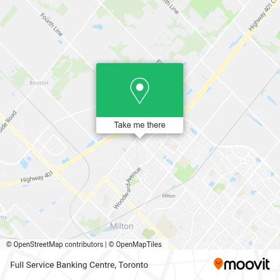 Full Service Banking Centre map