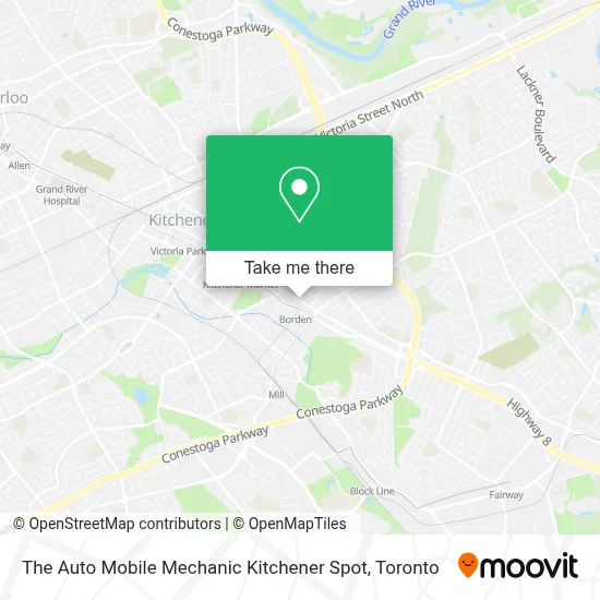 The Auto Mobile Mechanic Kitchener Spot map