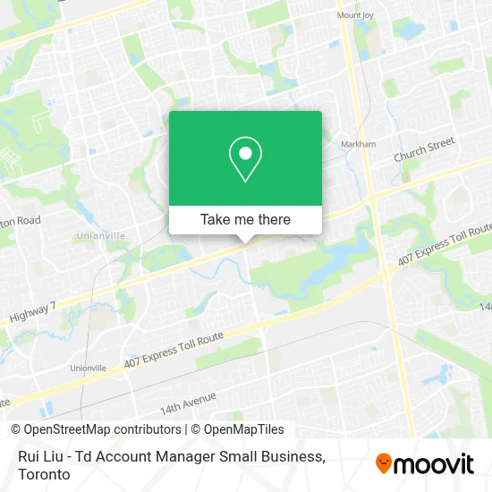 Rui Liu - Td Account Manager Small Business map