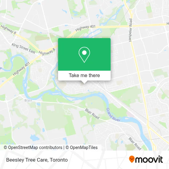 Beesley Tree Care map