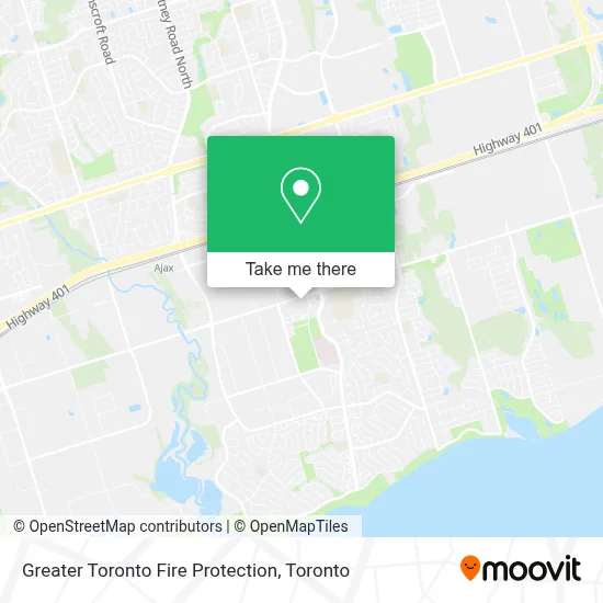 Greater Toronto Fire Protection map