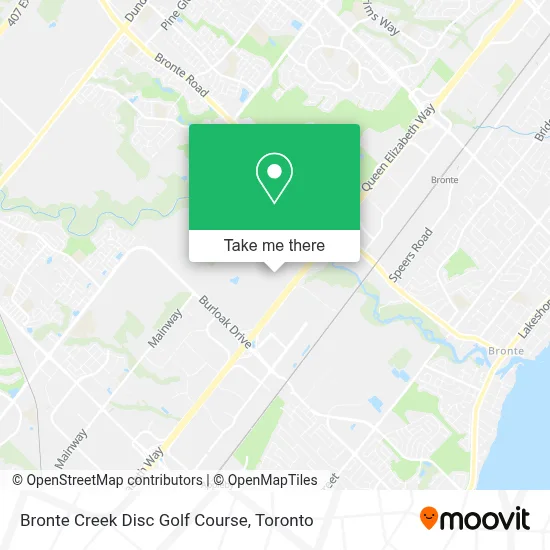 Bronte Creek Disc Golf Course map