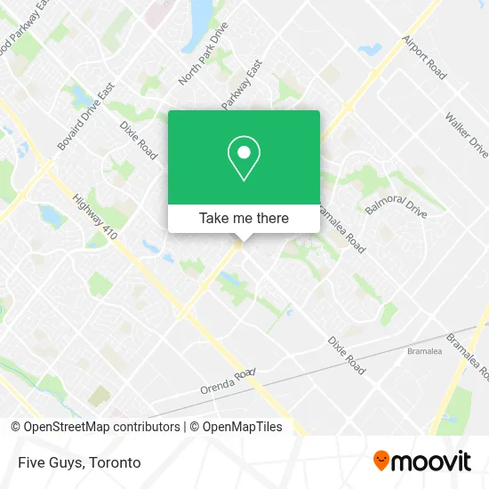 Five Guys map
