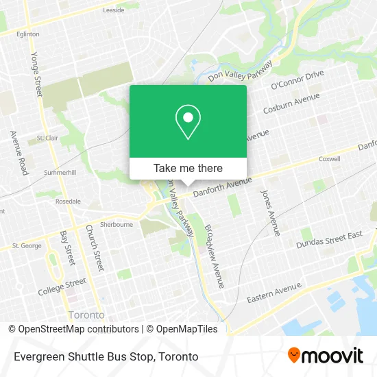 Evergreen Shuttle Bus Stop map
