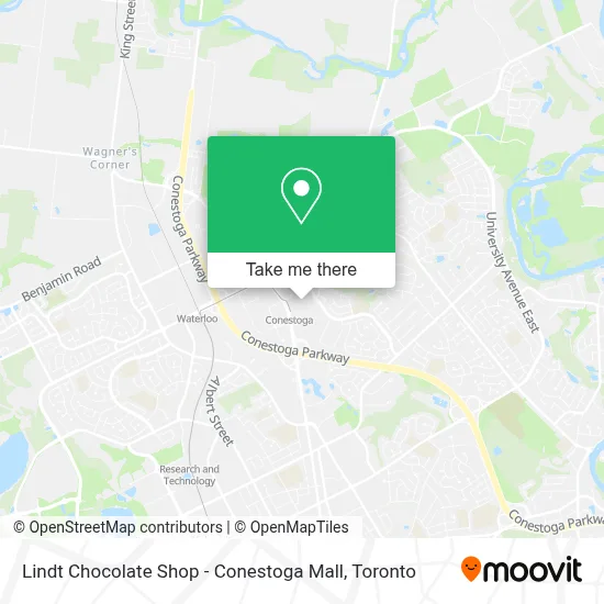 Lindt Chocolate Shop - Conestoga Mall map