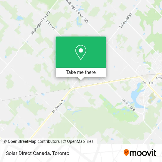 Solar Direct Canada map