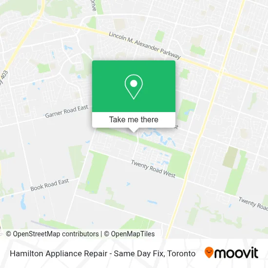 Hamilton Appliance Repair - Same Day Fix map