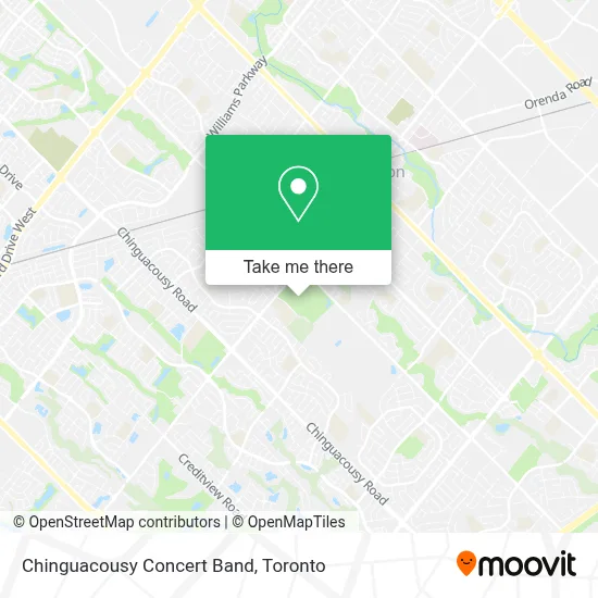 Chinguacousy Concert Band map