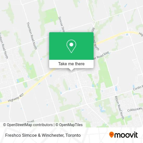 Freshco Simcoe & Winchester map