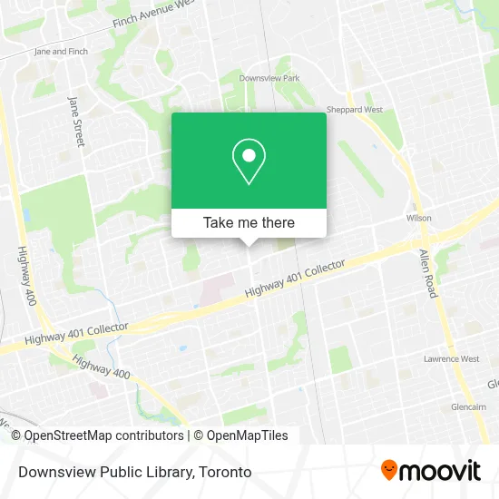 Downsview Public Library map