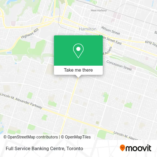Full Service Banking Centre map