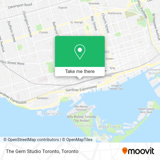 The Gem Studio Toronto map