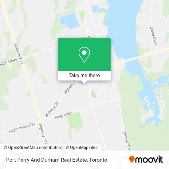 Port Perry And  Durham Real Estate map