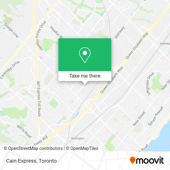 Cain Express map