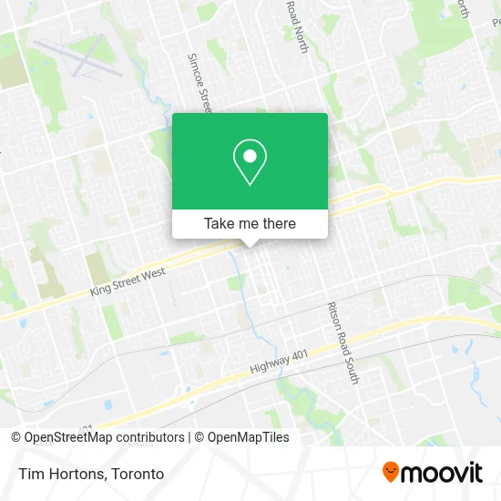 Tim Hortons map