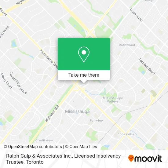 Ralph Culp & Associates Inc., Licensed Insolvency Trustee map