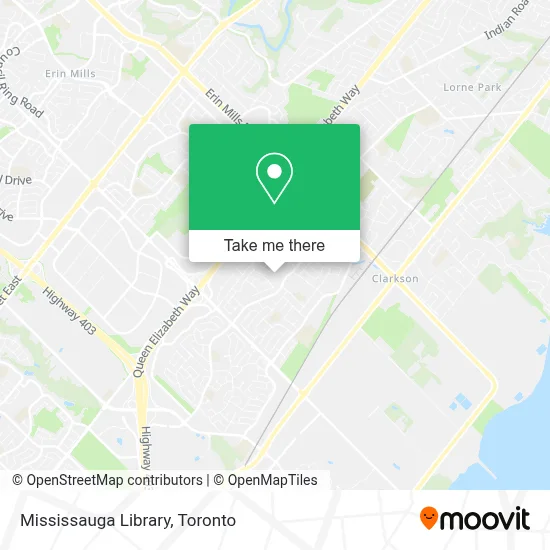Mississauga Library map