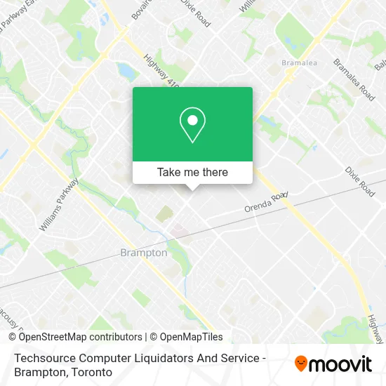 Techsource Computer Liquidators And Service - Brampton map