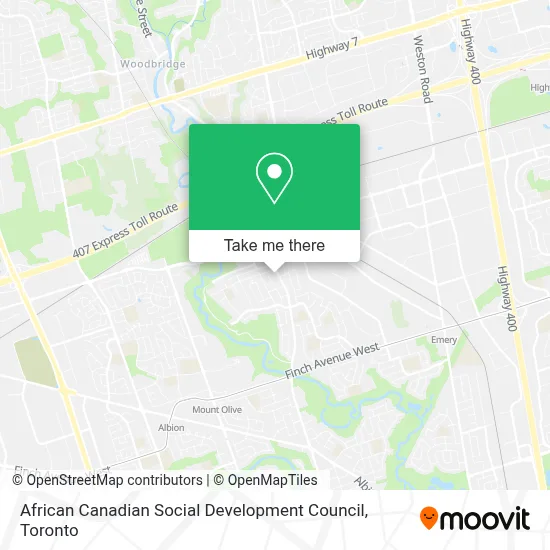 African Canadian Social Development Council map