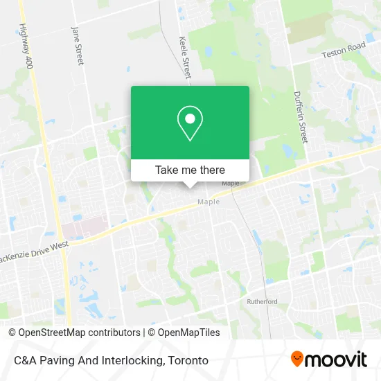 C&A Paving And Interlocking map