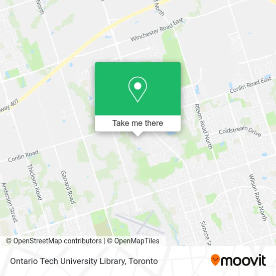 Ontario Tech University Library map