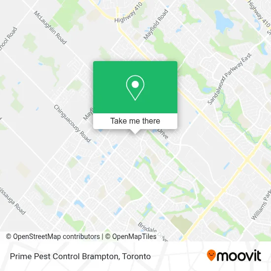 Prime Pest Control Brampton map