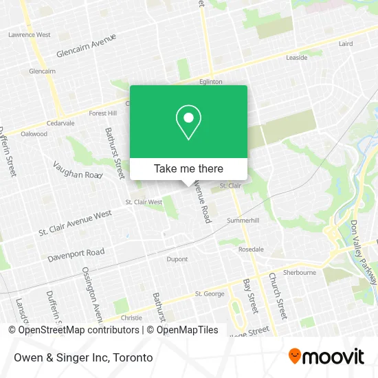 Owen & Singer Inc map