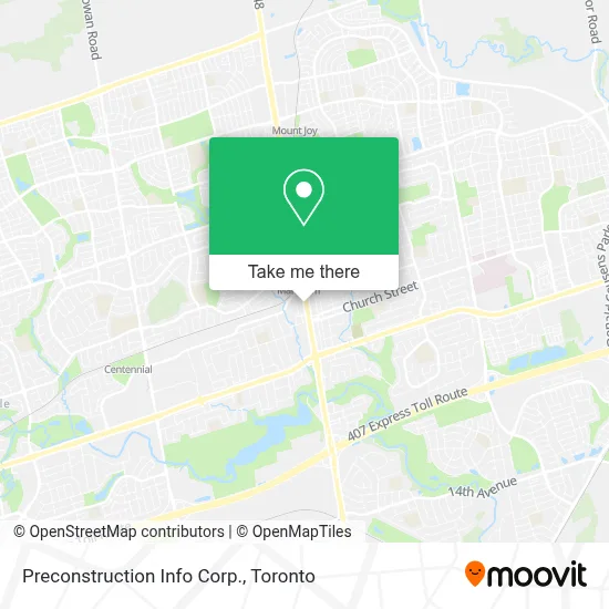 Preconstruction Info Corp. map