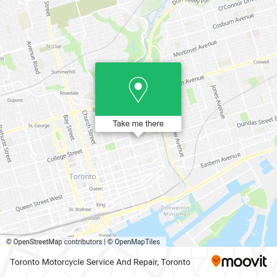Toronto Motorcycle Service And Repair map