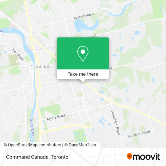 Command Canada map