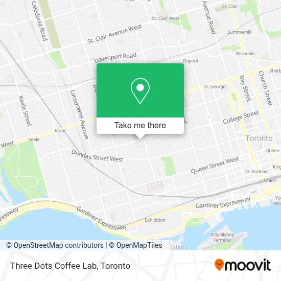 Three Dots Coffee Lab map