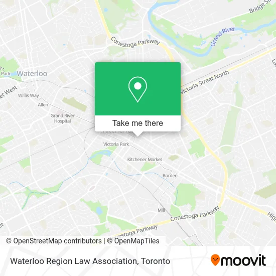 Waterloo Region Law Association map