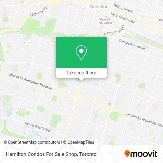 Hamilton Condos For Sale Shop map