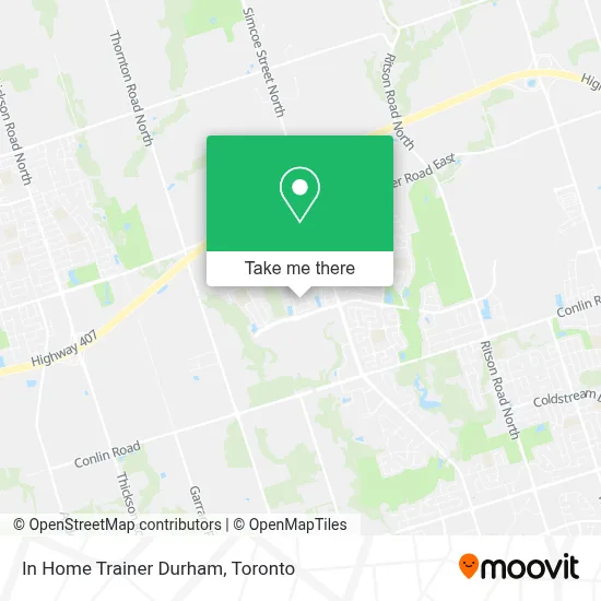 In Home Trainer Durham map