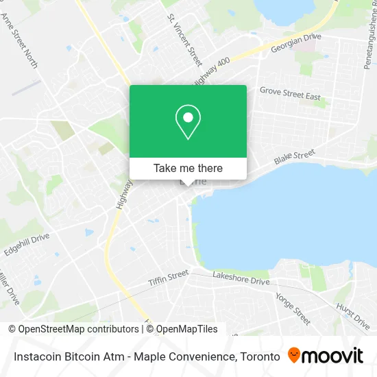 Instacoin Bitcoin Atm - Maple Convenience map