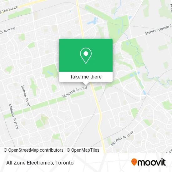 All Zone Electronics map