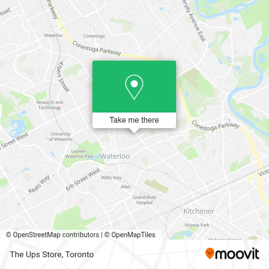 The Ups Store map