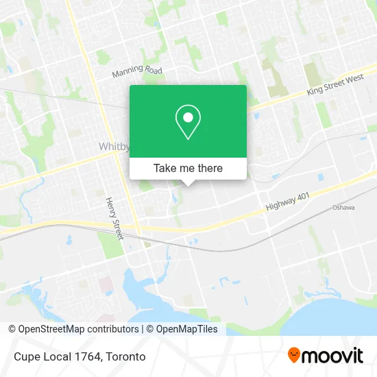 Cupe Local 1764 map