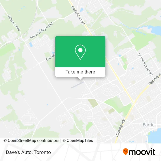 Dave's Auto map