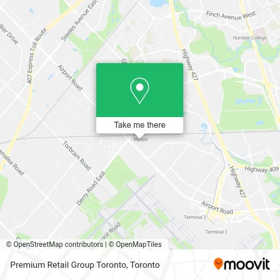 Premium Retail Group Toronto map