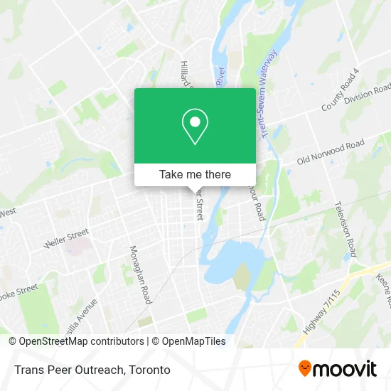 Trans Peer Outreach map