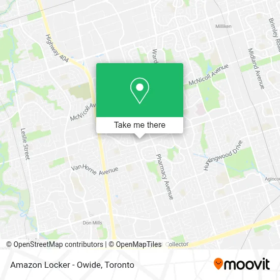 Amazon Locker - Owide map