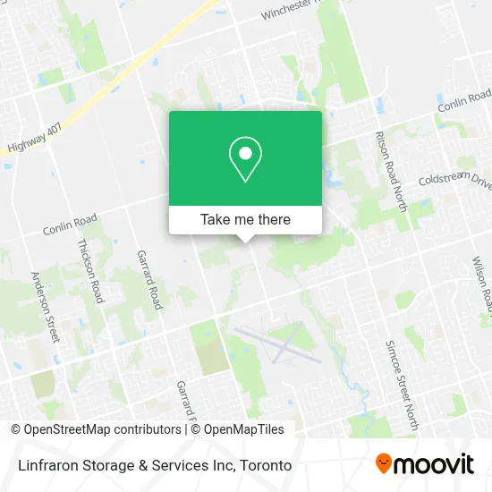 Linfraron Storage & Services Inc map