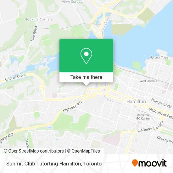 Sunmit Club Tutorting Hamilton map