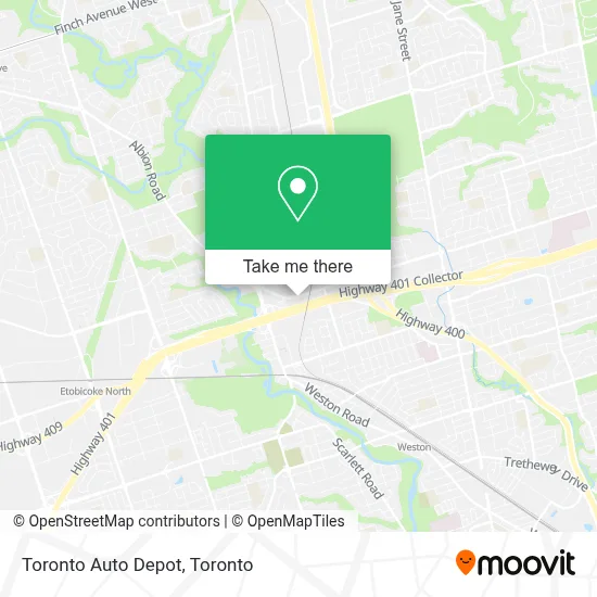 Toronto Auto Depot map