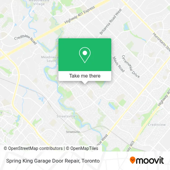 Spring King Garage Door Repair map