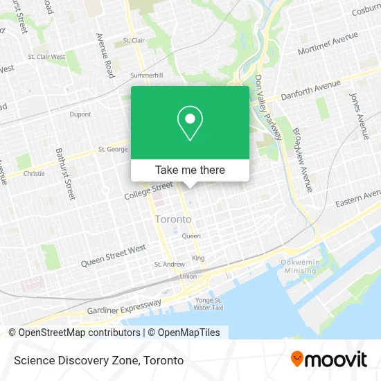 Science Discovery Zone map