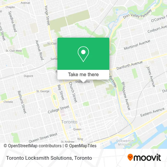 Toronto Locksmith Solutions map