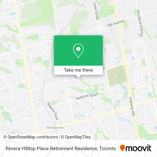 Revera Hilltop Place Retirement Residence map