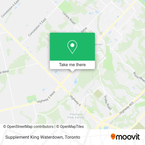 Supplement King Waterdown map